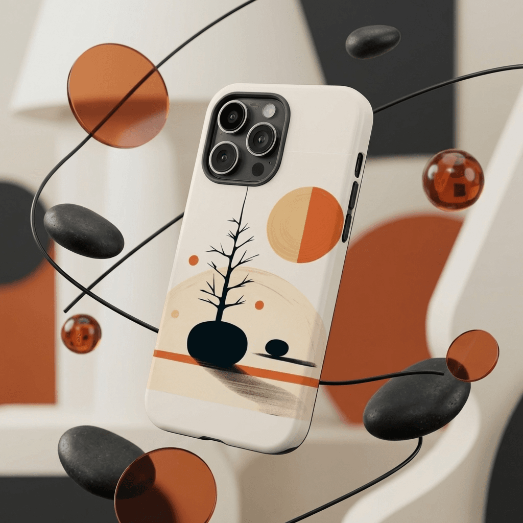 Minimalist Japandi Magnetic iPhone Case for Art Lovers Birthday & Holiday Gifting