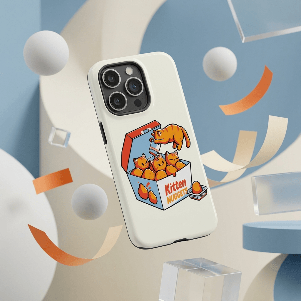 Cute Kitten Nuggets Magnetic Phone Case for Cat Lovers Birthday Holiday Gifts