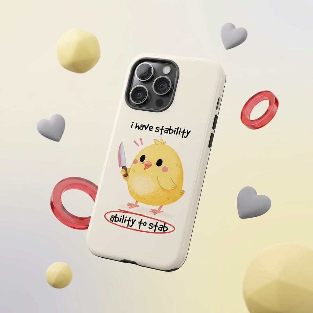 Funny Chick Pun Protective Phone Case for Friend Gift