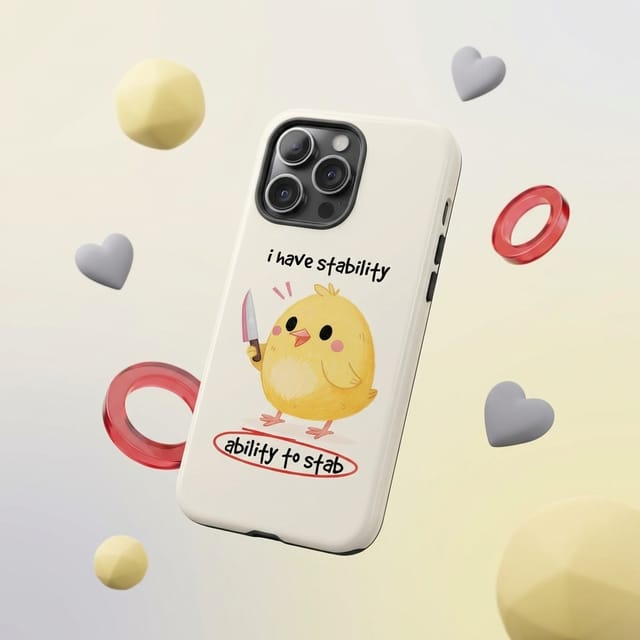 Funny Chick Pun Protective Phone Case for Friend Gift