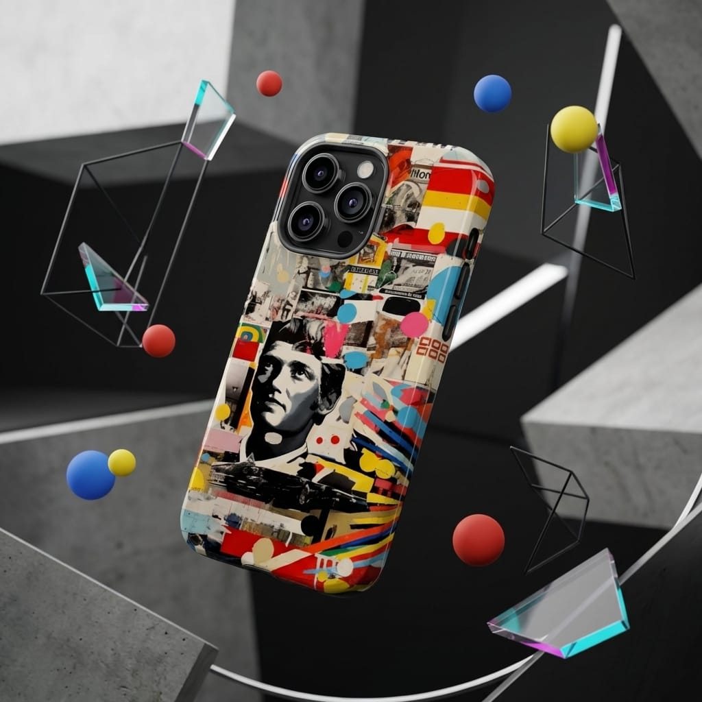 Retro Collage Art Magnetic Phone Case for Aesthetic Lovers Birthday Holiday Gifting