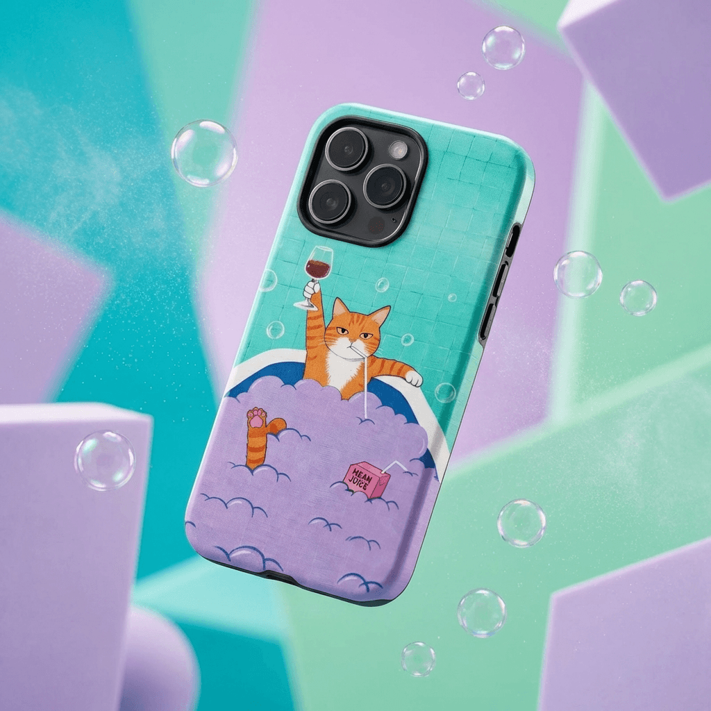 Funny Sassy Orange Cat Magnetic iPhone Case for Cat Lovers Birthday Holiday Gifts