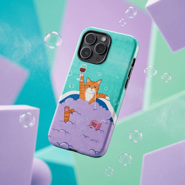 Funny Sassy Orange Cat Magnetic iPhone Case for Cat Lovers Birthday Holiday Gifts