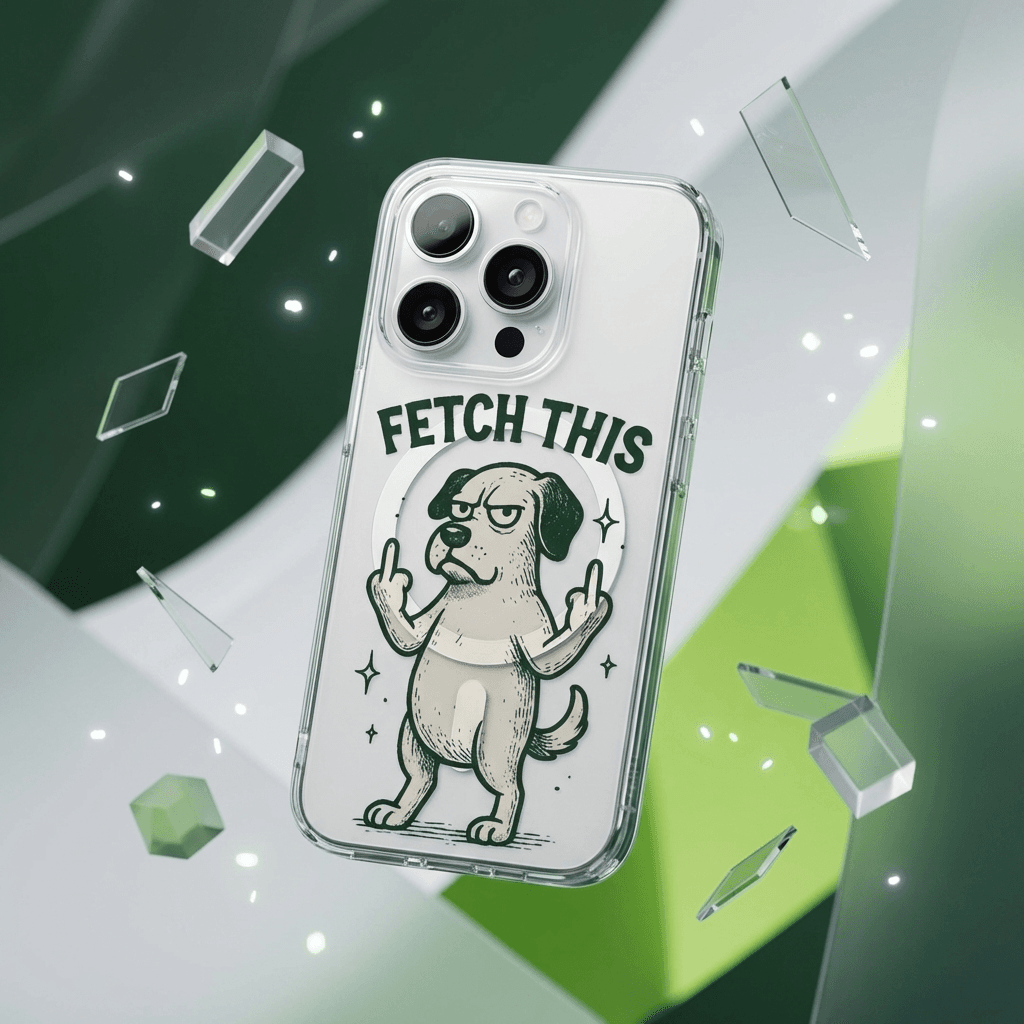 Funny Rude Dog Clear Magnetic iPhone Case | Snarky Gag Gift for Dog Lovers & Friends
