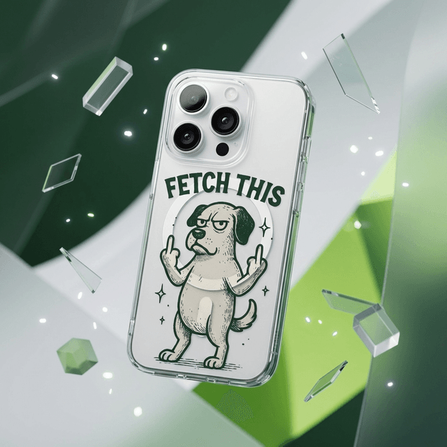 Funny Rude Dog Clear Magnetic iPhone Case | Snarky Gag Gift for Dog Lovers & Friends