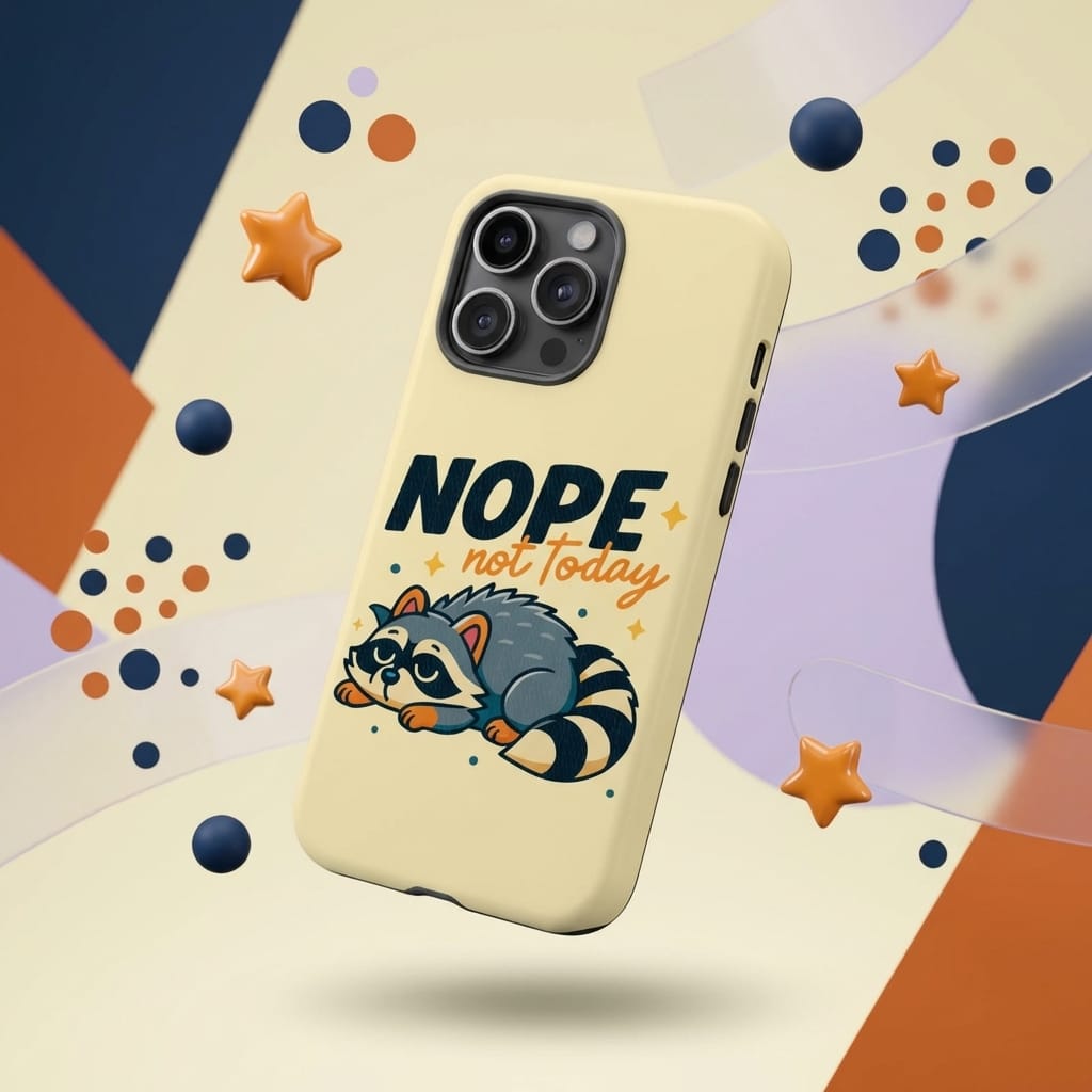 Funny Raccoon Quote Phone Case for Pet Lovers Daily Use