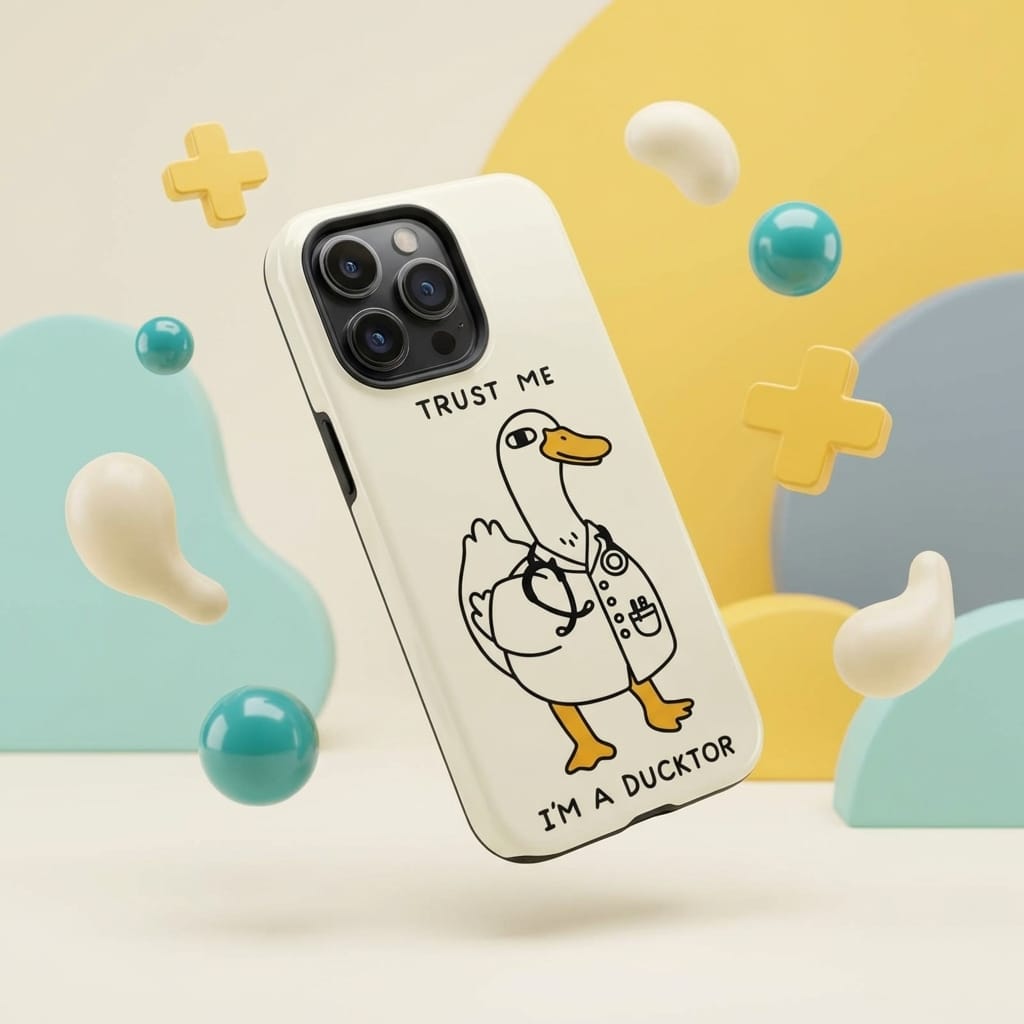 Funny Ducktor Magnetic iPhone Case | Cute Gift for Nurses, Doctors & Medical Grads
