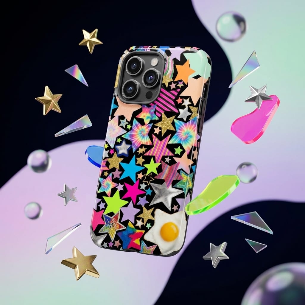 Personalized Starry Fried Egg Collage MagSafe Phone Case - Custom Gift for iPhone 15/16/17 Series - 1