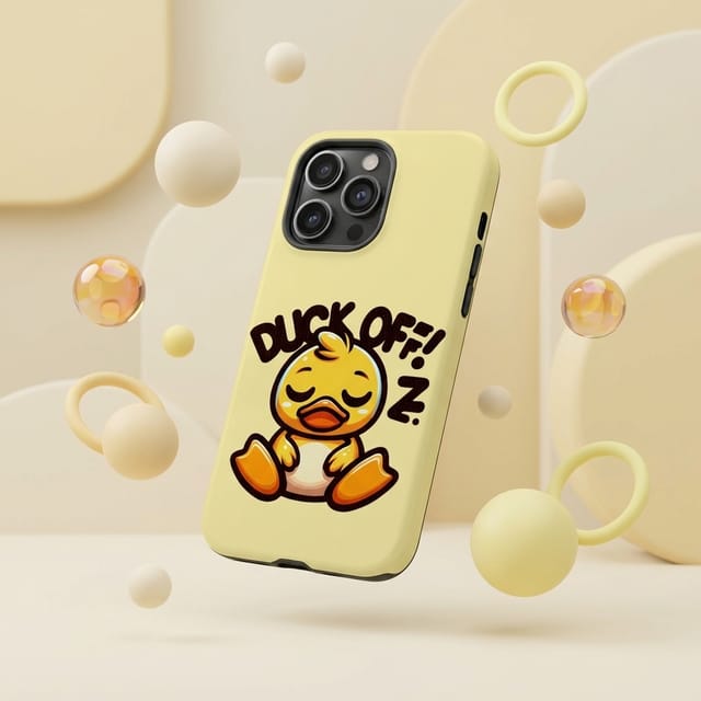 Funny Sleepy Duck Magnetic Phone Case for Friends Birthday White Elephant Gag Gifts