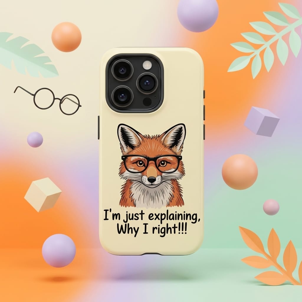 Funny Fox Quote Magnetic Phone Case for Friend Birthday Gift