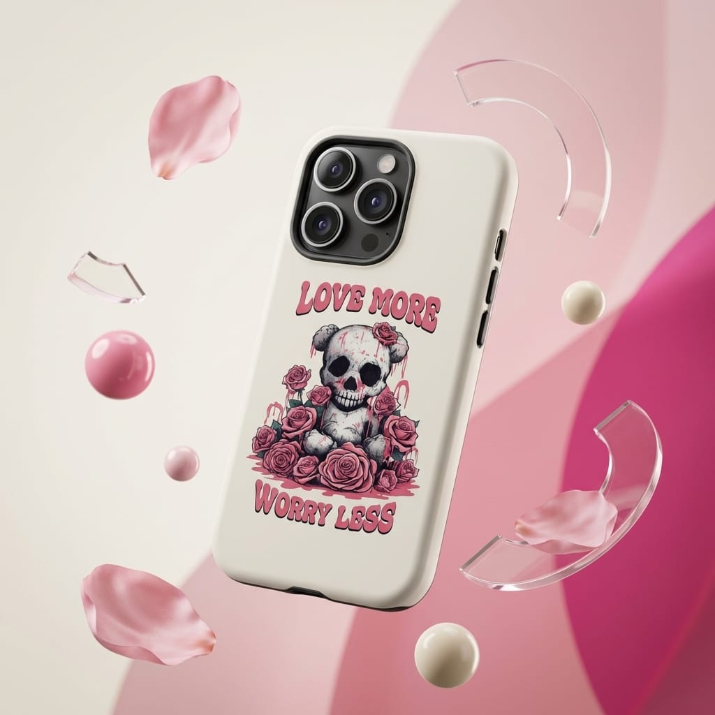 Gothic Skull Rose Phone Case for Her Valentine's Gift