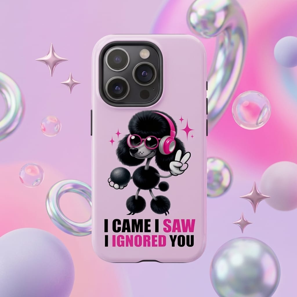 Funny Poodle Magnetic Phone Case for Pet Lovers Gift