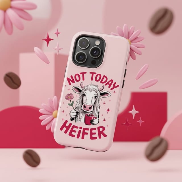 Funny Heifer Quote Magnetic Phone Case for Cow Lovers Gift