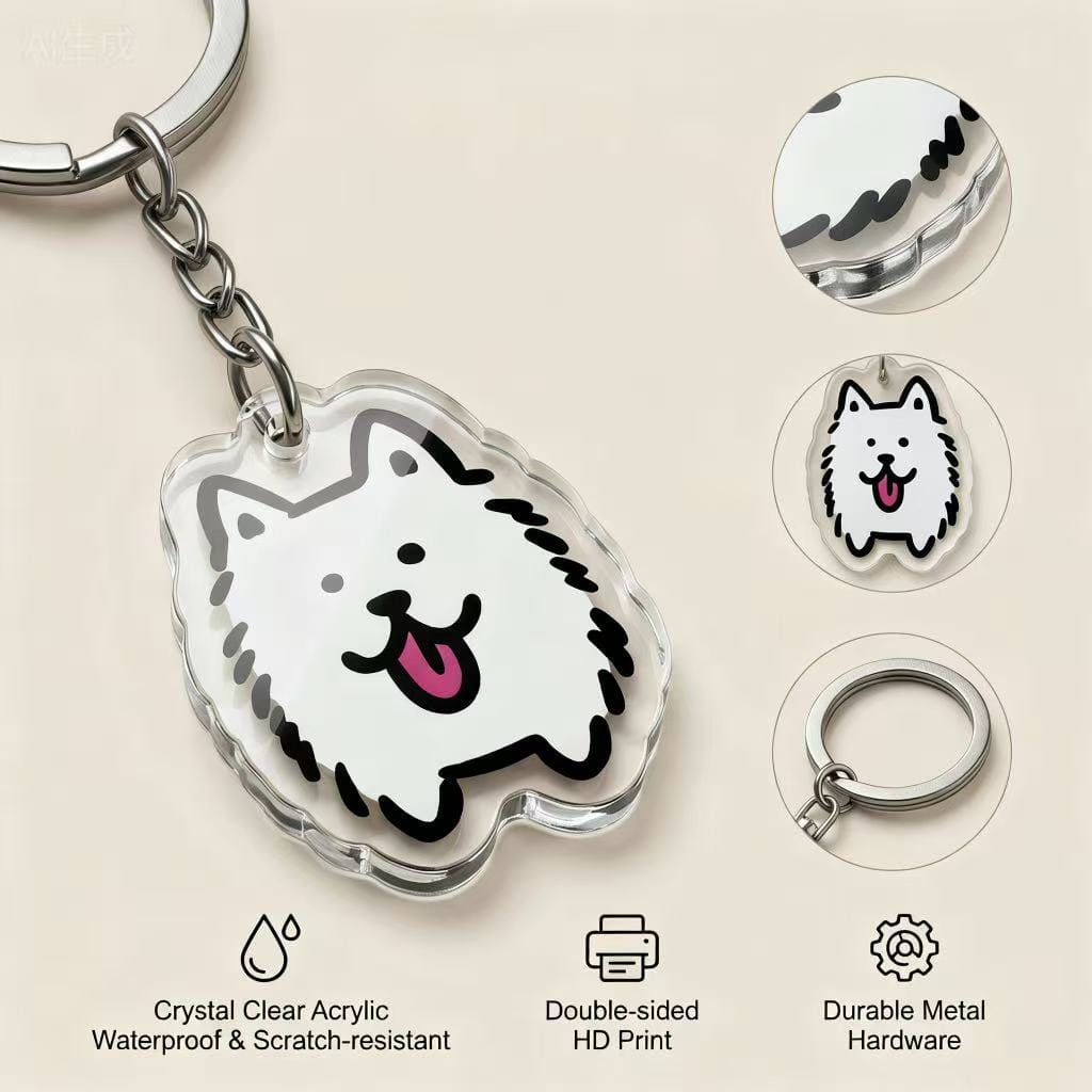 Acrylic Keychain Customizable Creative Cartoon & Anime Keychain Decor with DIY Personalized Couple Photo - Image 3