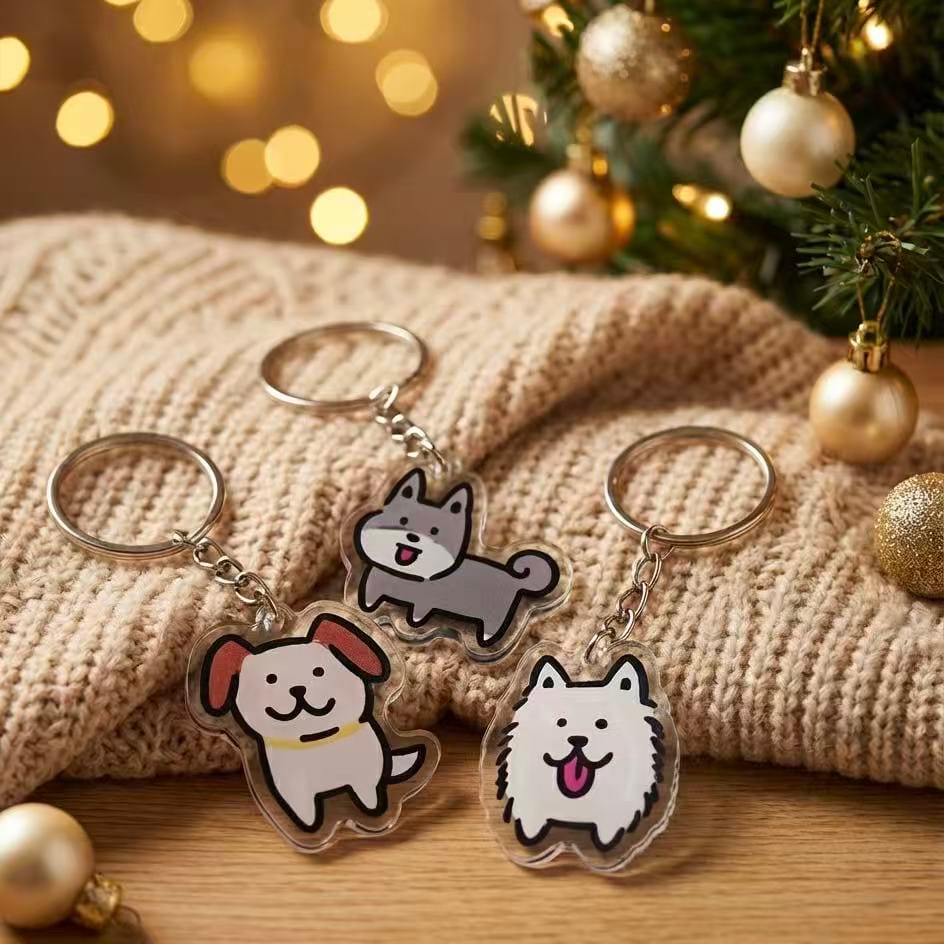 Acrylic Keychain Customizable Creative Cartoon & Anime Keychain Decor with DIY Personalized Couple Photo - Image 1