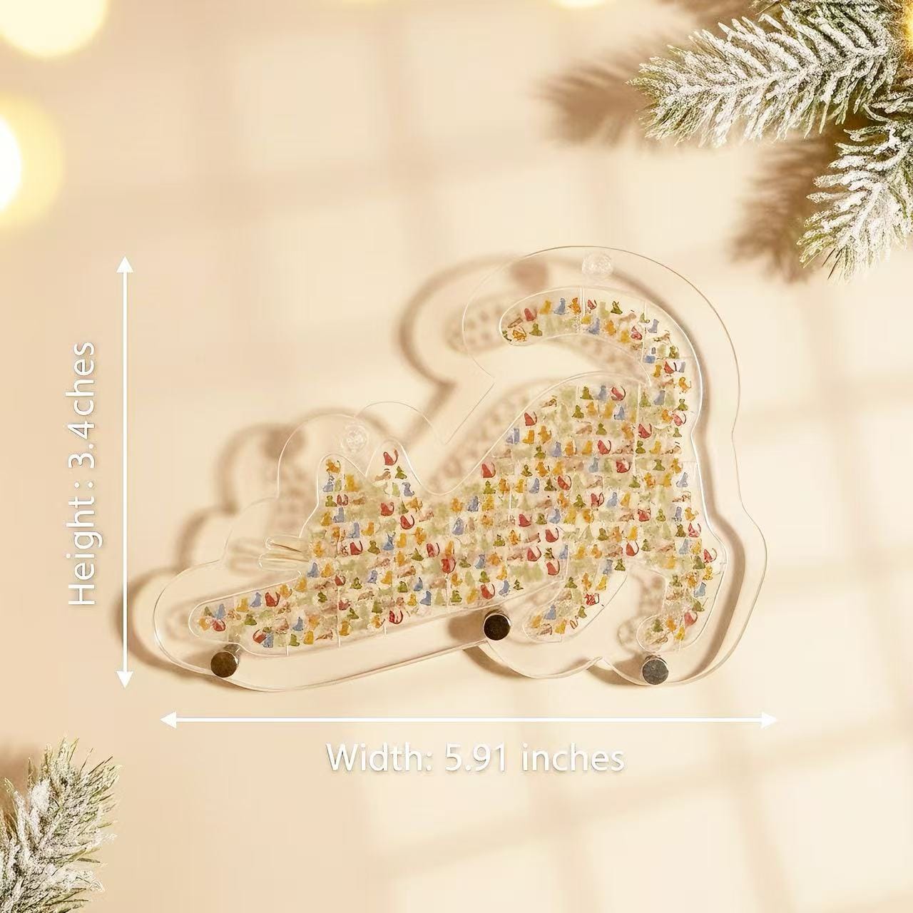 Custom Pet-Shaped Acrylic Puzzle – Clear Double-Sided HD Print Animal Silhouette Décor, Cute Cat & Dog Gift for Pet Lovers - Image 4