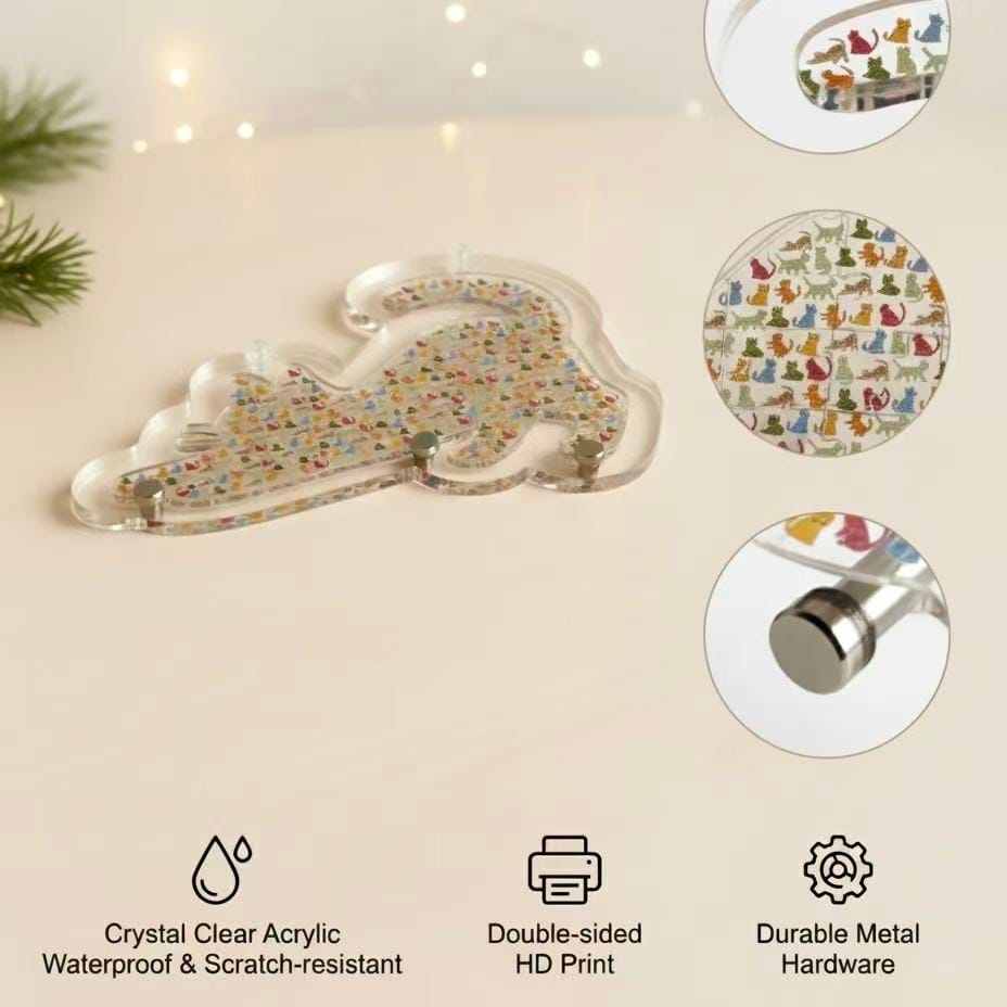 Custom Pet-Shaped Acrylic Puzzle – Clear Double-Sided HD Print Animal Silhouette Décor, Cute Cat & Dog Gift for Pet Lovers - Image 3