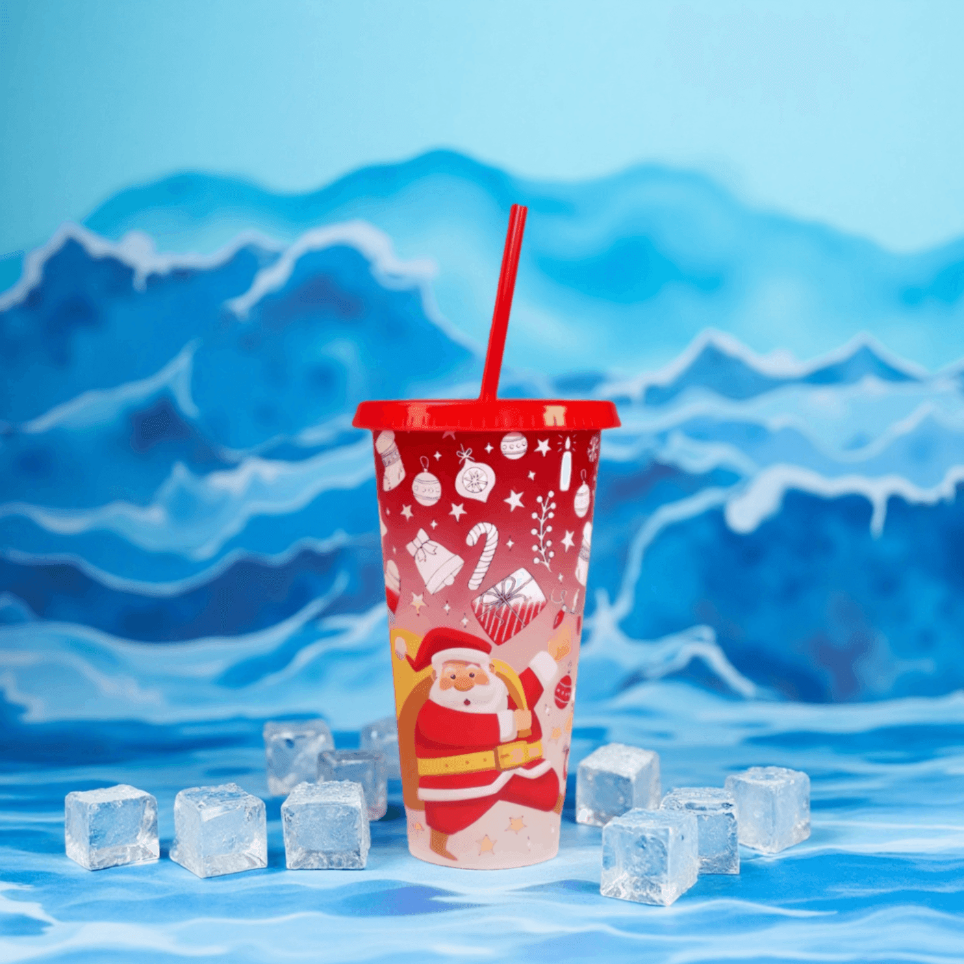 Reusable Color Changing Tumblers with Lids & Straws, 24oz BPA-Free Plastic Cups for Iced Coffee, Water & Smoothies, Cold Sensitive Color-Changing Cups, Multiple Styles Available - Image 1