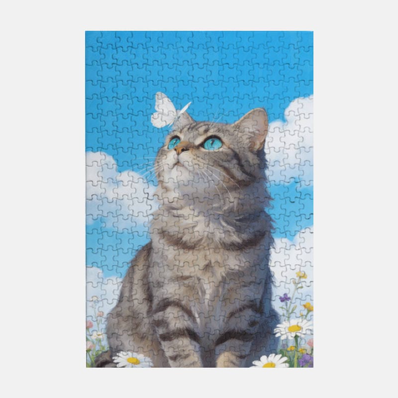 Cute Tabby Cat 300pcs Puzzle for Cat Lovers Birthday Gift
