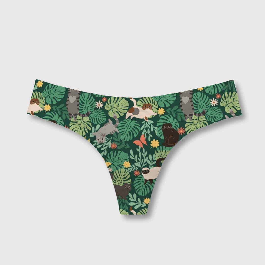 Personalized Photo Women's Thong – Custom Print T-Back Underwear, Sexy Intimate Gift - 1