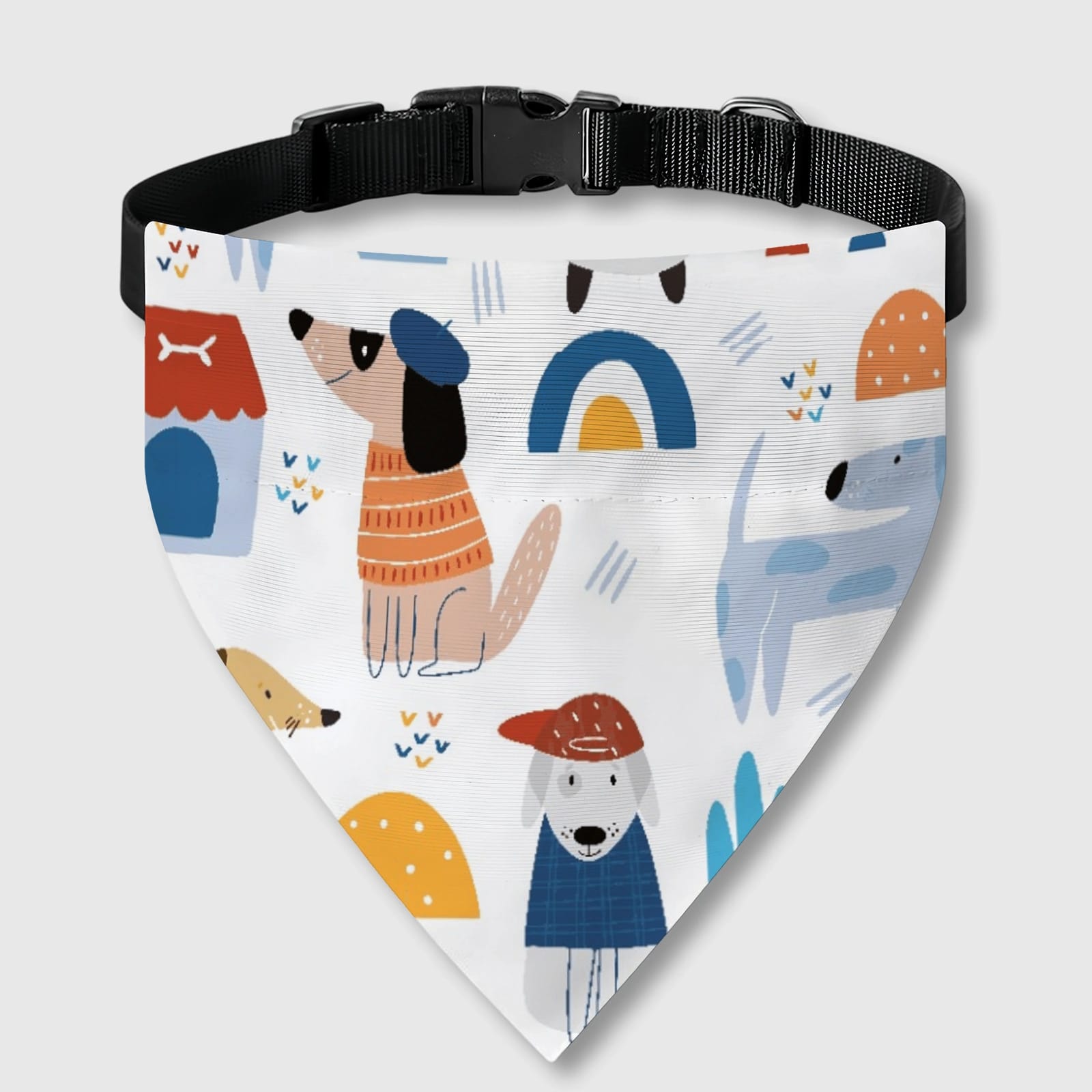 Cute Cartoon Dog Print Pet Bandana Bib for Dogs Cats Daily Gift