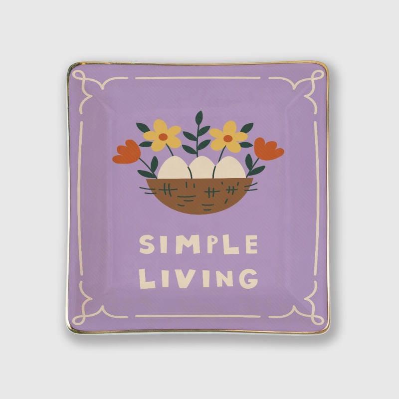 Easter Floral Egg Jewelry Tray for Mom Gift