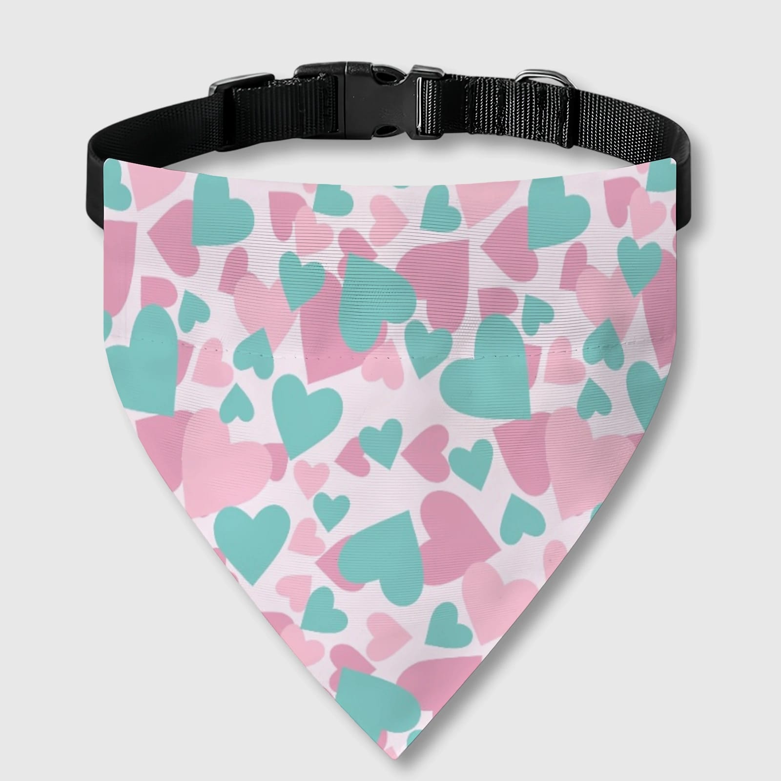 Pastel Heart Pet Bandana Collar for Dogs Cats Valentine's Gift