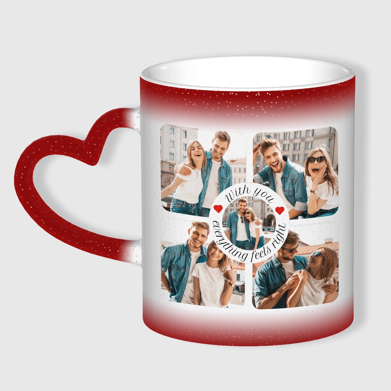 Starry Sky Color Changing Mug Red, 11 ozïŒGalaxy Heat Sensitive Magic Coffee Cup, Night Sky Thermochromic Mug Gift for Tea & Coffee Lovers