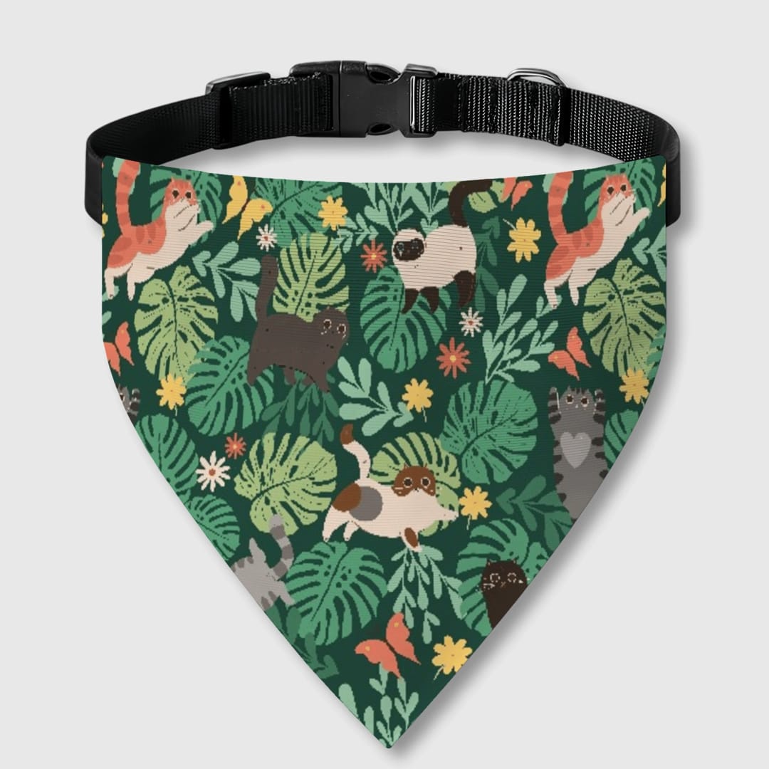 Custom Pet Bandana Bib – Personalized Dog & Cat Bib, Adjustable Tie-Up Pet Bib, Custom Name Pet Accessory Gift - 1