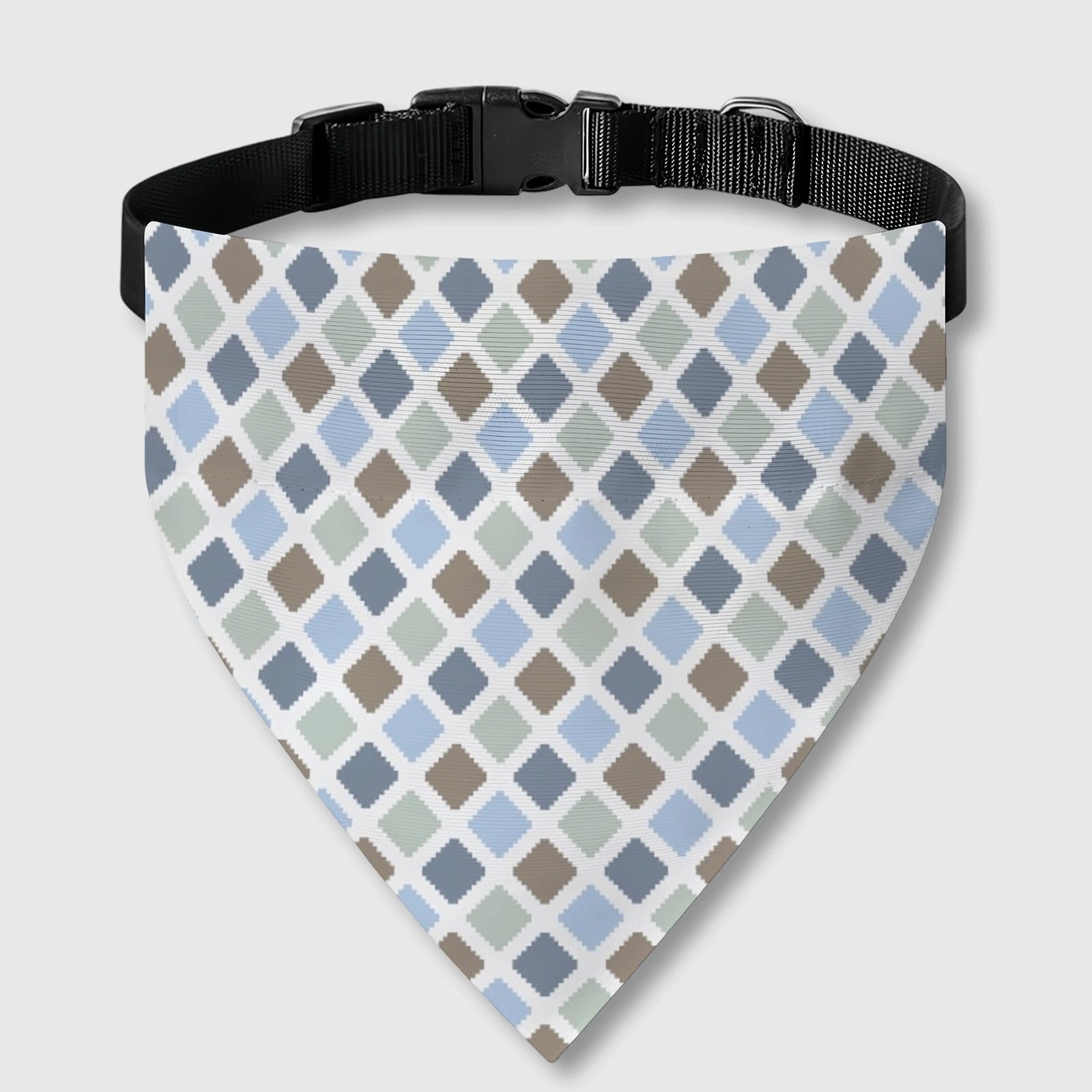 Neutral Argyle Pet Bandana for Dogs Cats Daily Gift