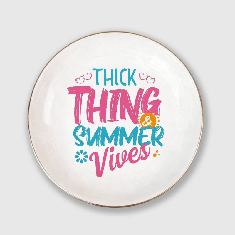 Funny Summer Vibes Quote Trinket Tray for Summer Gifts