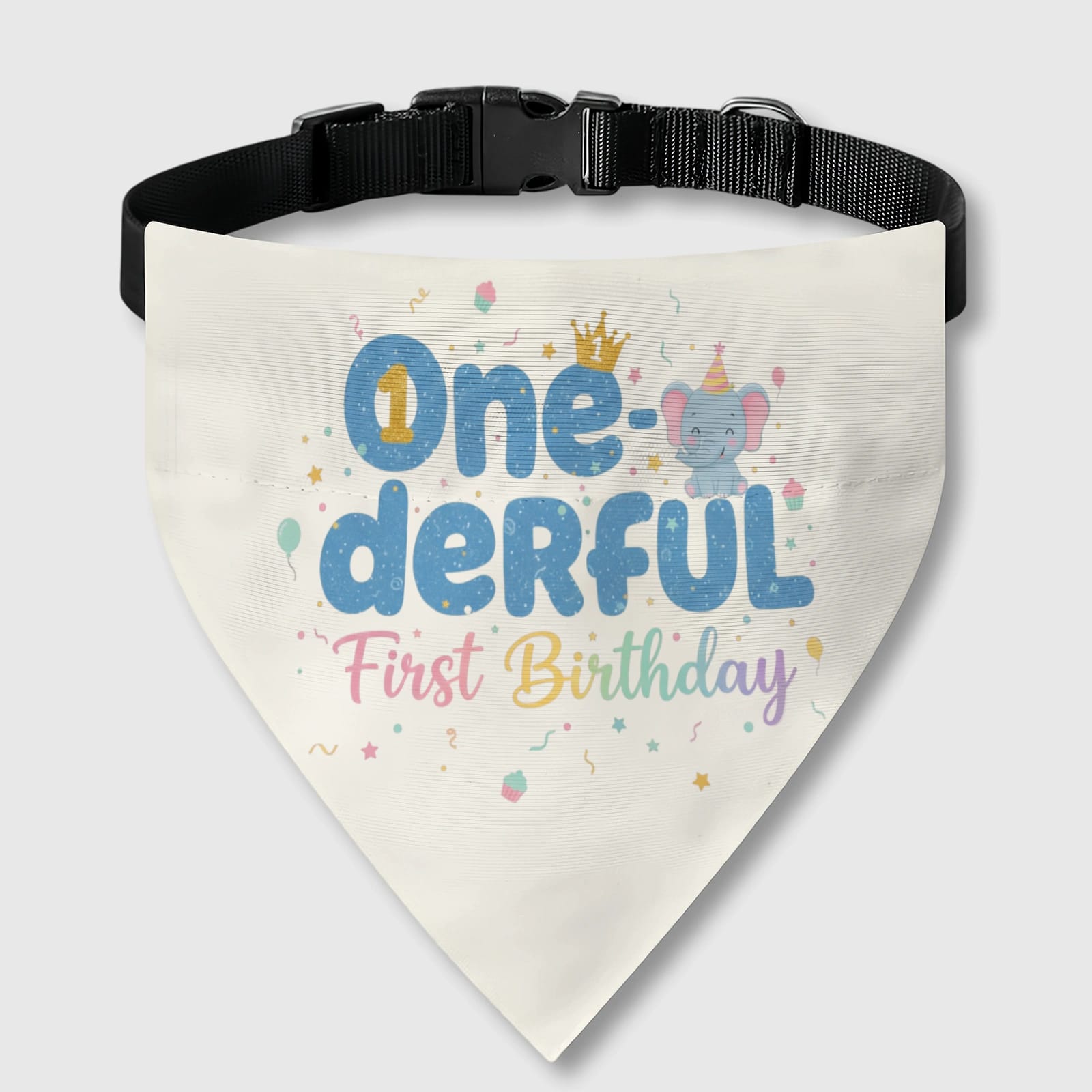 One-derful First Birthday Pet Bandana Collar for Pets