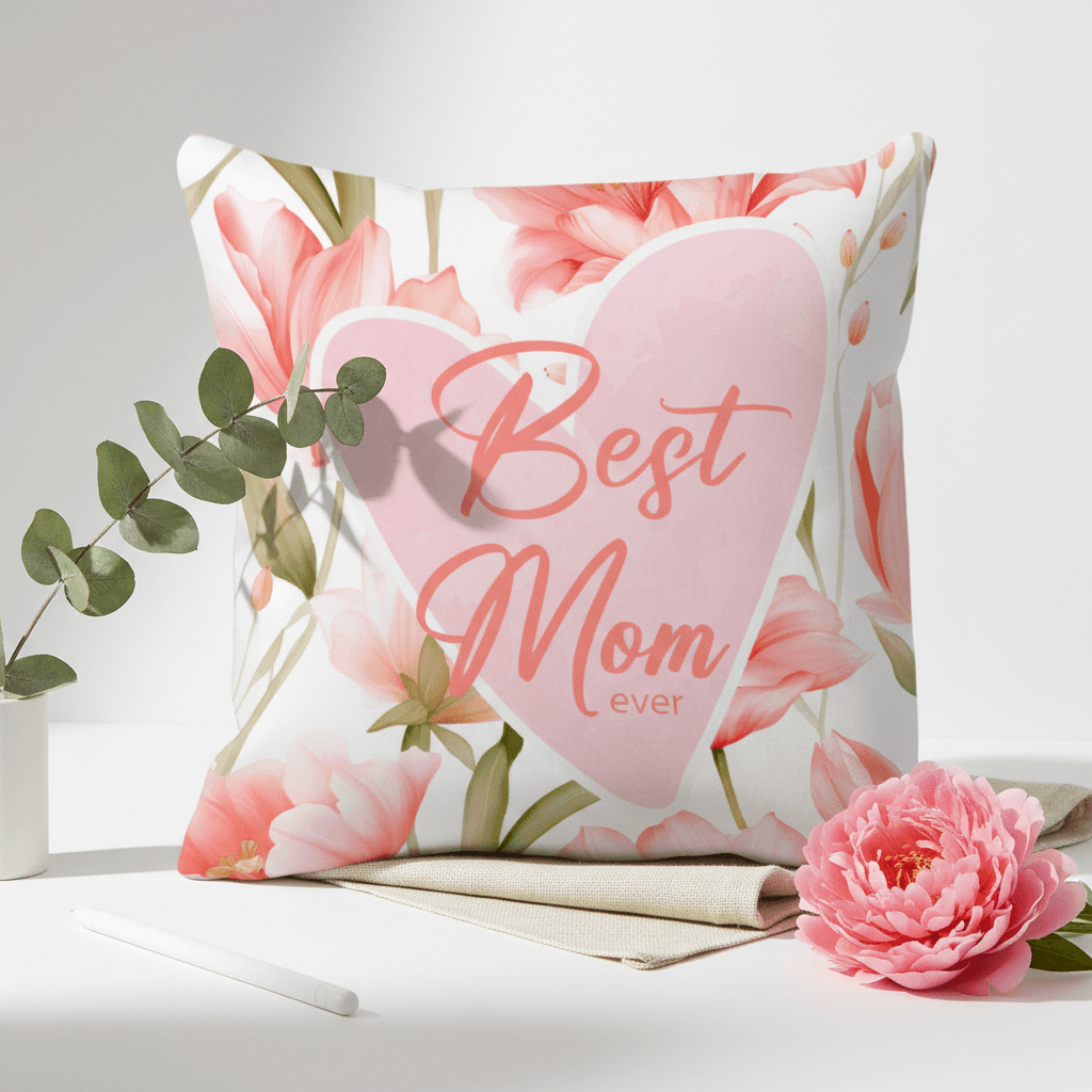 Best Mom Ever Double-Sided Satin Pillow | Mother's Day Gift